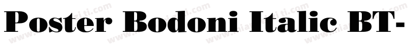 Poster Bodoni Italic BT字体转换